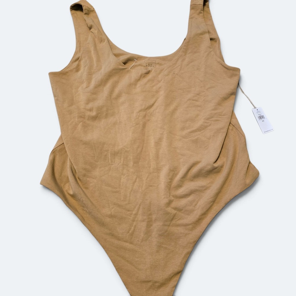 Banana Republic True Hues Bodysuit Tan Sleeveless Scoop Neck XXL NWT